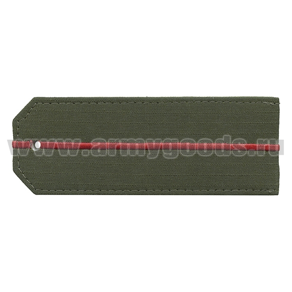 Погоны оливк. (ткань rip-stop) с 1 вышит. красн. просв. (на костюм офисный)