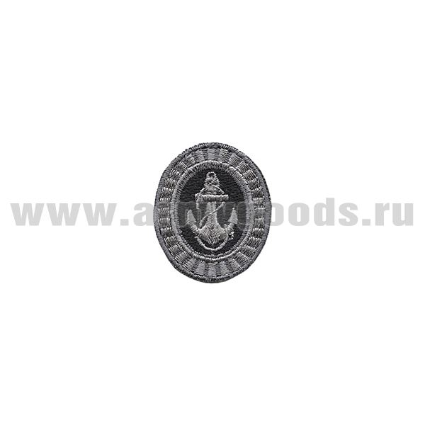 Шеврон вышит. Кокарда ВМФ РФ р/с (серая)