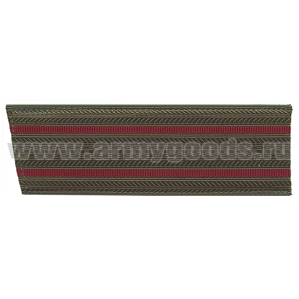 Погоны оливк. 2 крап. пр. (со скосом) 15,5 см пластик