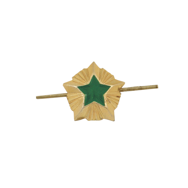 Звезда на погоны мет. 14 мм Росприроднадзор/Госохотнадзор (зол. с зел. эмалью)