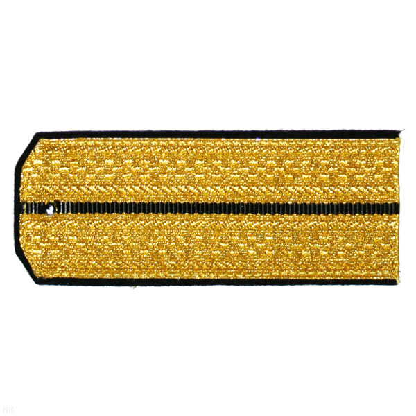 Погоны парад. зол. мет. 1 черн. пр. (с хлястиком)