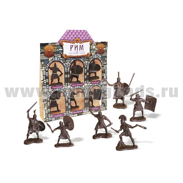 Набор игрушек пластмассовых "Римляне" (солдатики 6 шт)
