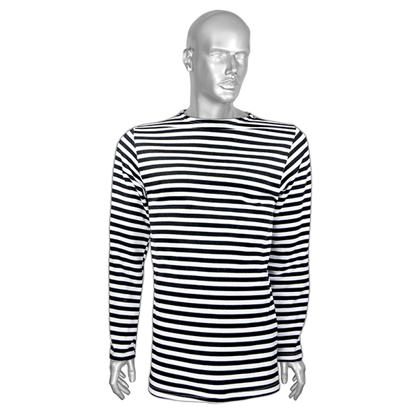 Тельняшка зим. х/б футер с начесом черная