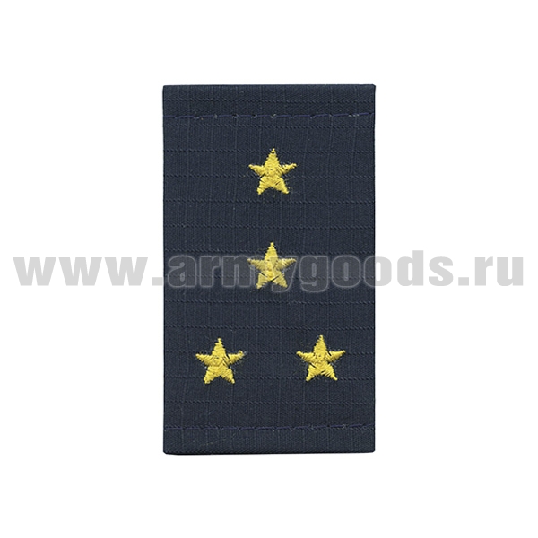 Ф/пог. Полиция темно-синие (ткань Rip-Stop) вышит. желт. (капитан) на липучке (пластик)