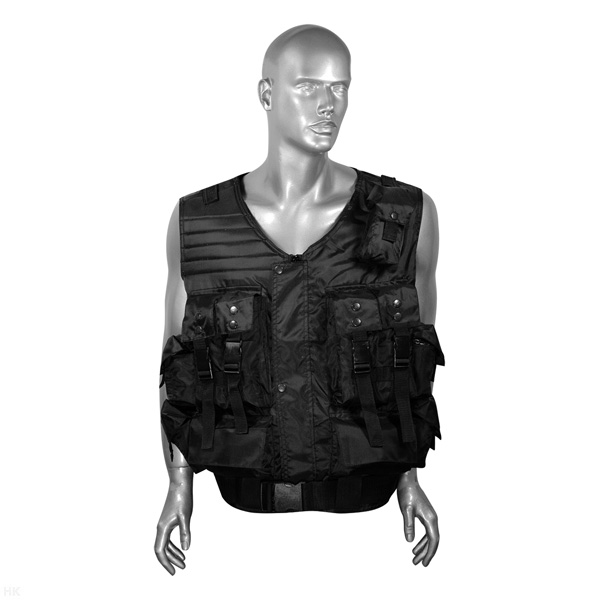 Жилет разгрузочный тактический ОМОН черный (ткань "оксфорд")