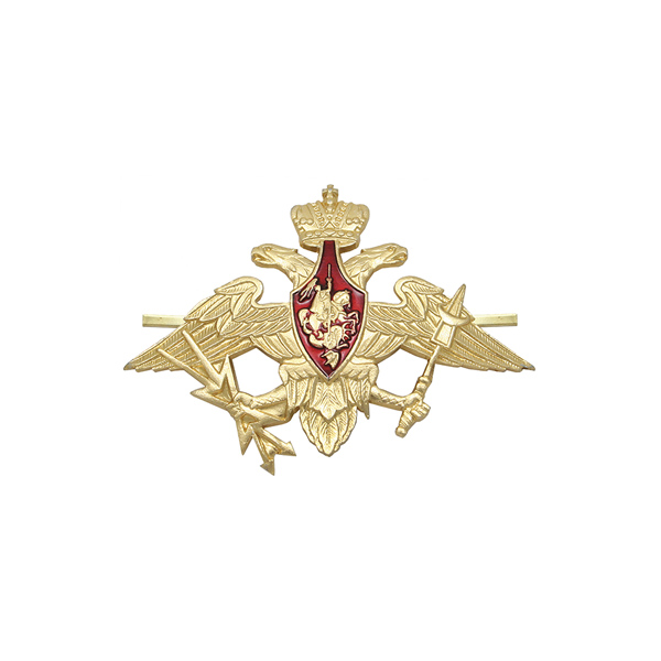 Эмбл. на тулью мет. ВКО (Военно-космическая оборона) зол