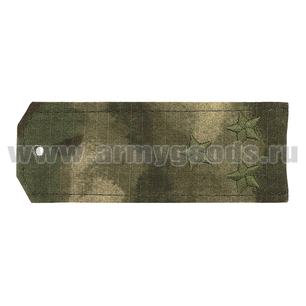 Погоны «машинная вышивка» мох (A-TACS FG) (ткань "rip-stop") полковник (на пластике)