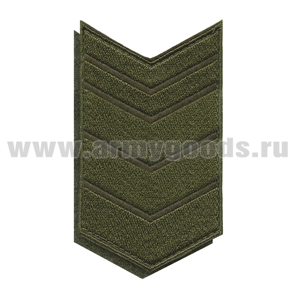 Нашивки вышит. (оливк. фон, оливк. вышивка) для контрактников 17 год (на липучке)