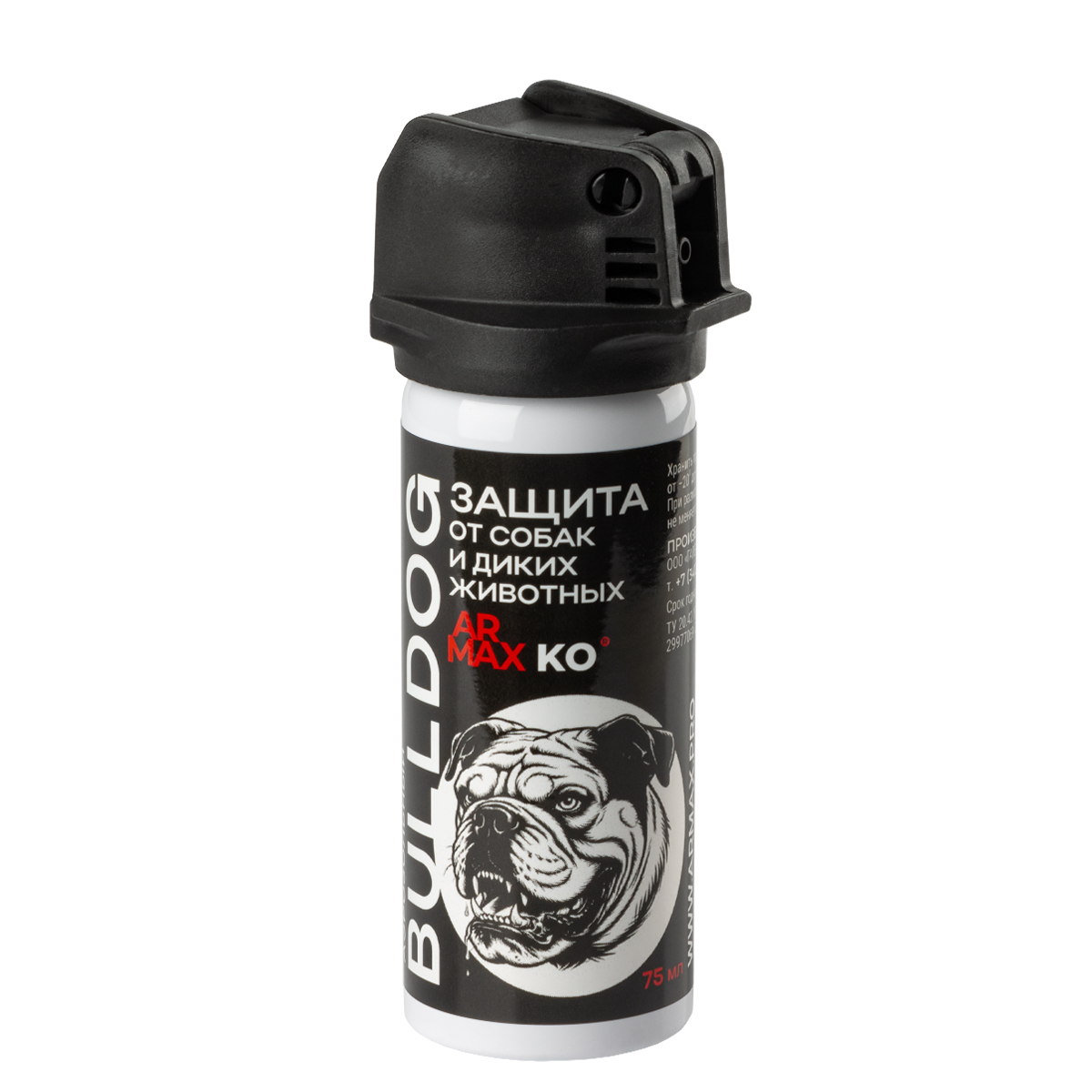 Спрей для защиты от собак и диких животных BULLDOG (аэрозольный) 75 мл