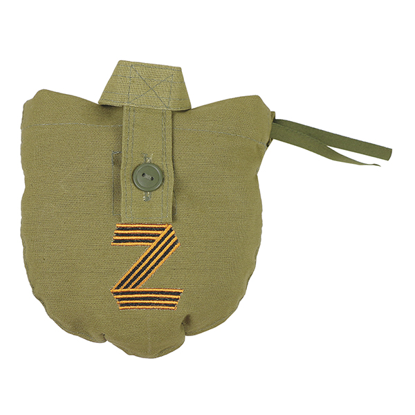 Чехол для фляги оливковый с вышивкой Z гвардейской