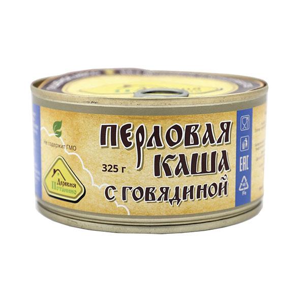 Консервы мясорастительные Каша перловая с говядиной (325 г)