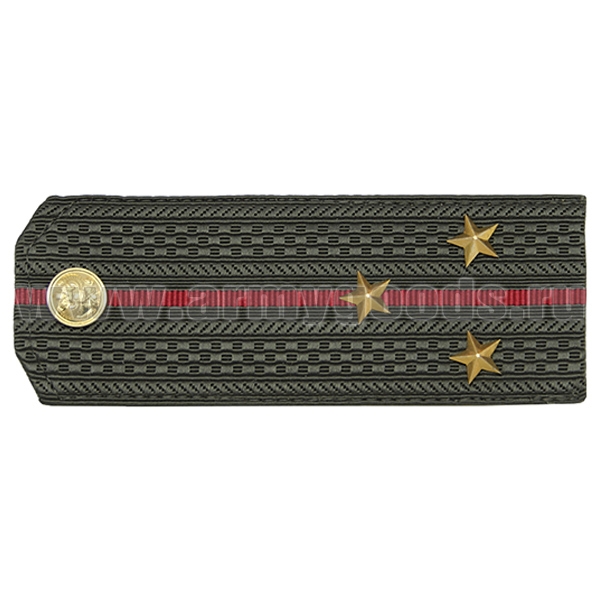 Погоны оливк. 1 красный просвет, укомпл. мет. фурнитурой (ст. лейтенант) пластик