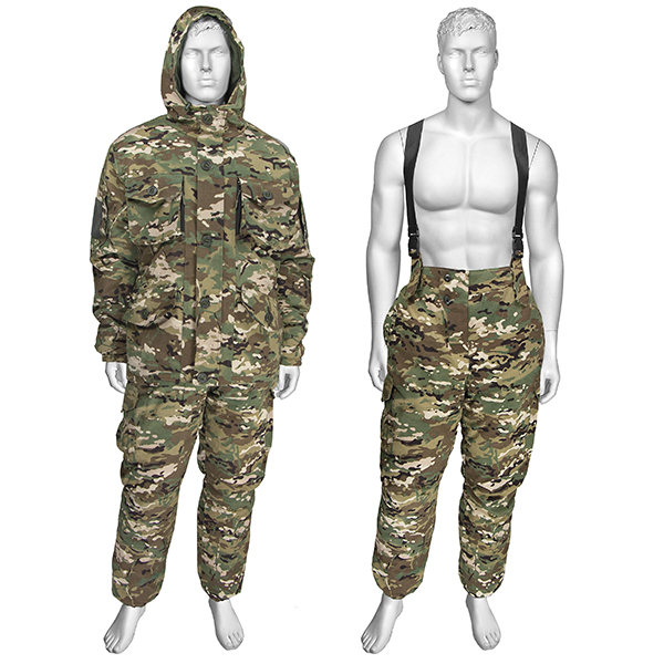 Костюм зим. Горка "мультикам" (флисовый подклад у куртки) ткань Rip-Stop (Т 019) (брюки/полукомбинезон по наличию на складе)