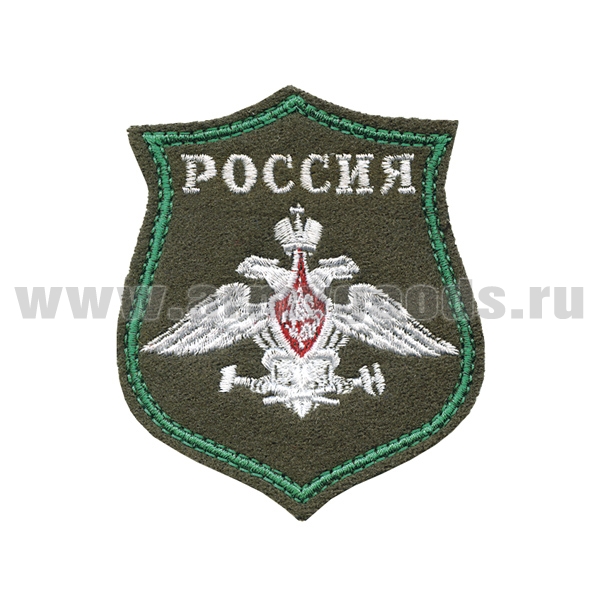 Шеврон вышит. НА ПАРАД ЖДВ (фон оливковый, буквы белые)