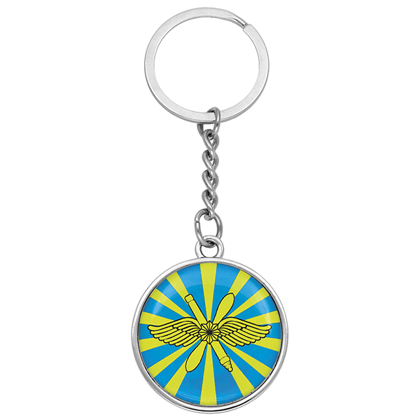 Брелок мет. со смолой ВКС (эмблема нов/обр)