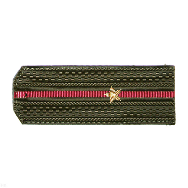 Погоны ВВ оливк. с 1 крап. просв., вышит. канителью (мл. лейтенант)