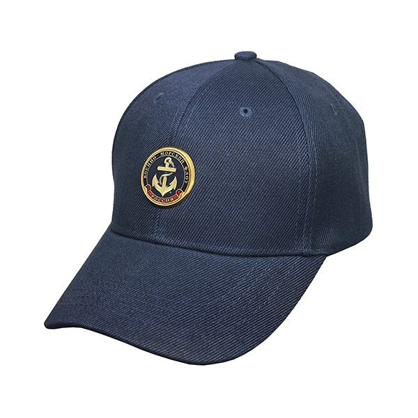 Бейсболка простая синяя с мет. накладкой ВМФ (якорь)