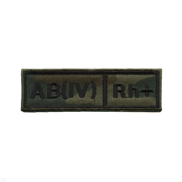 Нашивка на грудь вышит. Гр. кр. AB (IV) положит. ("флора", черн. вышивка)