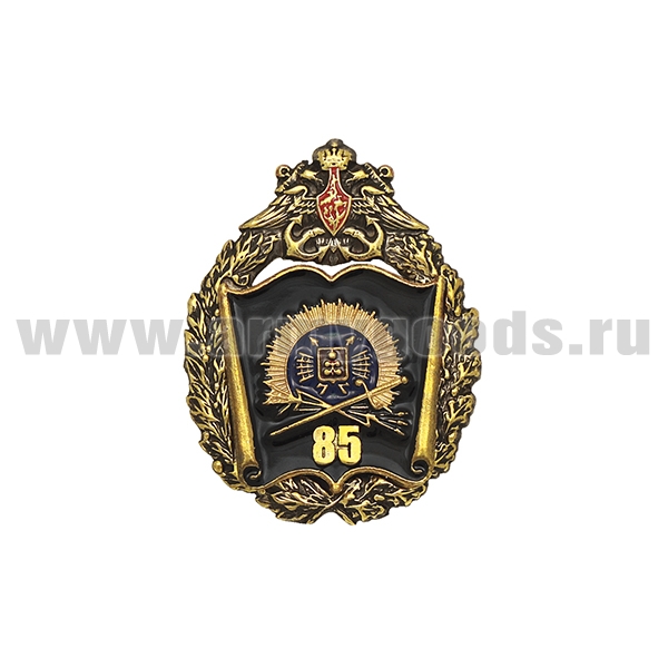 Значок мет. ВВМУРЭ им. А.С. Попова 85 лет (с накладкой)