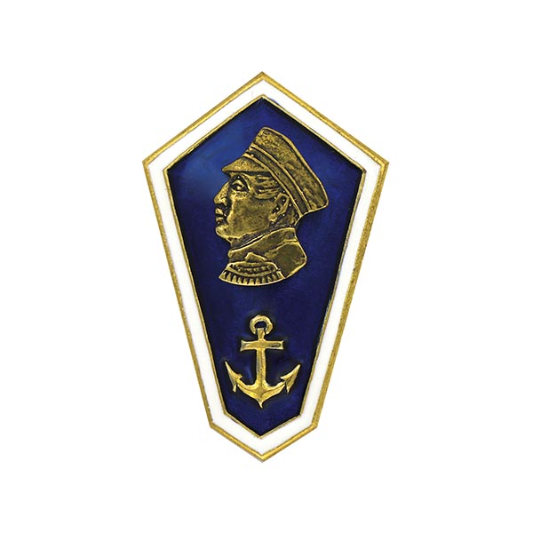 Значок мет. Гробик НВМУ (с накладкой)