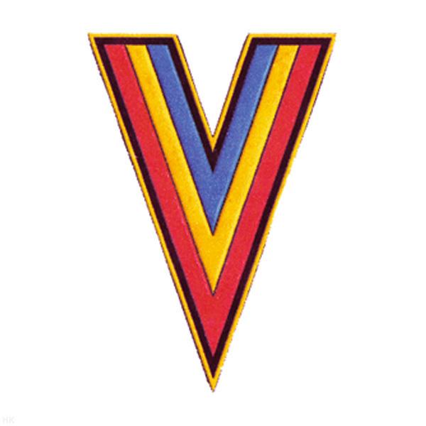 Шеврон пластизолевый Казачий угол (син., желт., красн.)