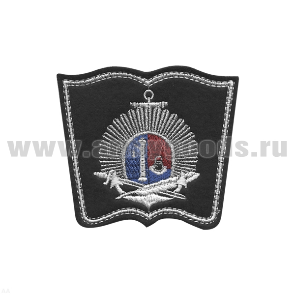 Шеврон вышит. МКК Кронштадт (книжка) черный фон