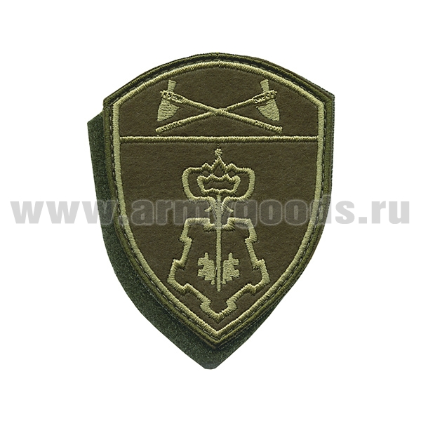 Шеврон вышит. Росгвардия Приволжский ВО (ВОХР) полевой на липучке