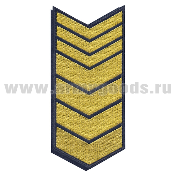 Нашивки вышит. (иссиня-черн. фон, желт. вышивка) для контрактников 23 год (на липучке)