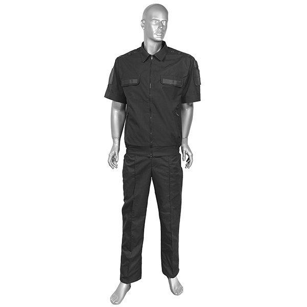 Костюм лет. МО офисный черный короткий рукав (ткань Rip-Stop)
