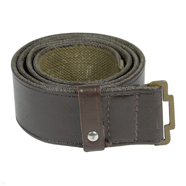 Ремень брезентовый без бляхи с корич. кожзам. покрытием