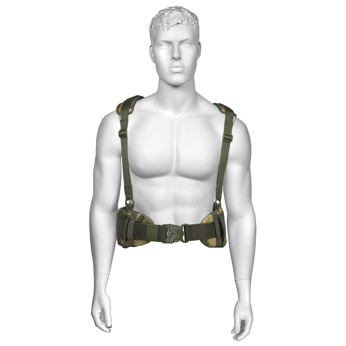 Пояс тактический малый (Д) с плечевыми ремнями и системой крепления "MOLLE" "мох" (A-TACS FG) №5-6