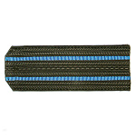 Погоны оливк. 2 голуб. пр.  (на пластике)