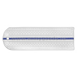 Погоны белые 1 васильк. пр. без канта Юстиция н/о на рубашку (пластик)