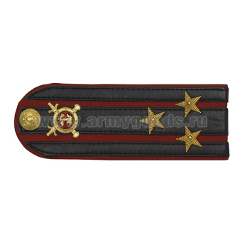 Погоны Полиции (кожзам) для кожаной куртки Полиции (укомпл. мет. фурнитурой) полковник