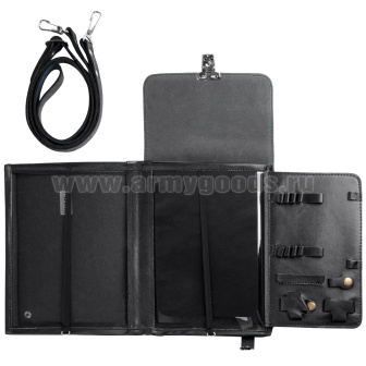 Сумка полевая офицерская кожзам черная