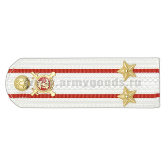 Погоны Полиции (ОВД) на белую рубашку (без канта), укомпл. мет. фурнитурой (подполковник) пластик