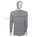 Тельняшка зим. х/б футер с начесом черная