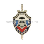 Значок мет. 55 лет вневедомственной охране (серебр. щит с ключом)