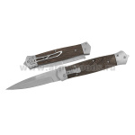 Нож выкидной складной (рукоятка с деревянными накладками) 22 см