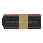 Погоны черн. красный кант с нашитым латунным галуном (ст. сержант) на пластике