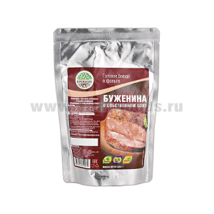 Консервы мясные кусковые Буженина в собственном соку (325 г) (готовое блюдо в фольге) до 07.2025 и ранее