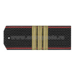 Погоны черн. красный кант с нашитым латунным галуном (сержант) на пластике