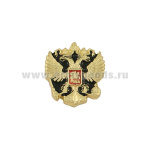 Значок мет. Орел РФ (черный фон) мал., на пимсе