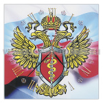 Часы настенные стеклянные ФСКН (28x28 см)