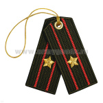 Брелок вышитый Погончики ВС оливковые (майор)