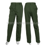 Брюки лет. оливковые ткань "патруль" (к офисному костюму)