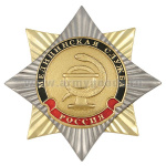 Значок мет. Орден-звезда Медицинская служба (эмблема нов/обр)