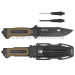 Нож GERBER COLUMBIA в пластиковых ножнах с компасом и огнивом (4038C) общая длина 27 см