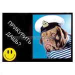 Магнит виниловый (гибкий) со смайликом Прикурить дашь?