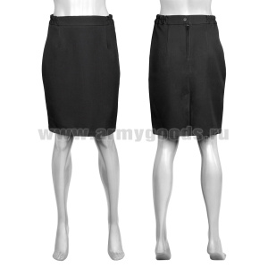 Юбка кадетская черная (пояс на резинке) 35% вискоза, 65% пэ